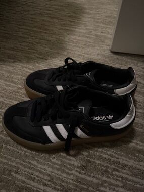 adidas Black and White Samba Athletic Sneakers
